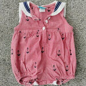 Funtasia too Red white Sailor Outfit 12 month
